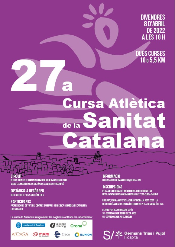 Cartell de la 27 cursa atlètica de la Sanitat Catalana